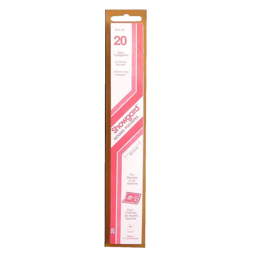Showgard Strip Style Clear Stamp Mounts Size 20