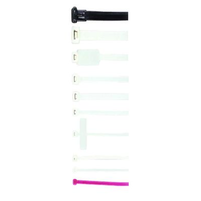 Jamara 330007 10 Pieces Cable Binder, White, 145 x 3.5 mm, Multi Color