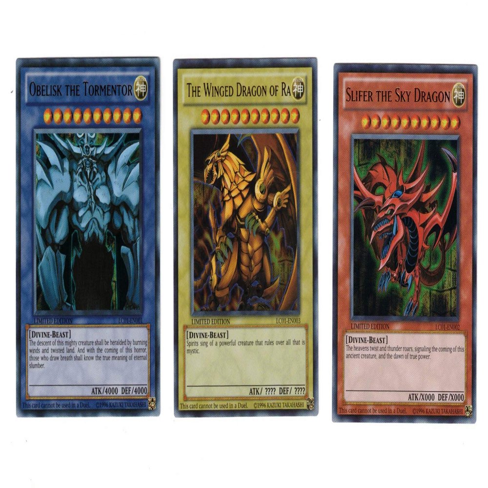 Yu Gi Oh Legendary Collection Ultra Rare God Card Set of 3 Egyptian God Cards Slifer, Obelisk Ra (Limited Edition) Ultra Rare Version