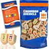 Zion Judaica Bulk Pack Wood Dreidels Medium Bulk-Pack Wooden Hanukkah Dreidles in Ziplock Bag Traditional Chanukah Game Hanukkah Spinning Tops (100 Pack) view 1