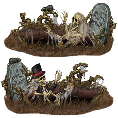 Morris Costumes - Bride and Groom Wall Prop - Pack of 2