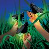 Folkmanis Mini Firefly Finger Puppet, Green, Black, 1 EA view 4
