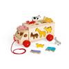 Bigjigs Toys, Animal Lorry Wooden Shape Sorter, Shape Sorters for 2 Year Olds, Pull Along Toy, Baby Wooden Toys view 1