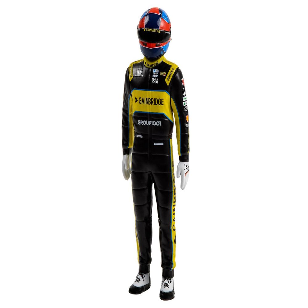 NTT IndyCar Series #26 Colton Herta Driver Figure Gainbridge - Andretti Autosport for 1/18 Scale Models by Greenlight 11303