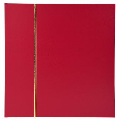 Exacompta Pilatelie Hard Bound Stamp Album, 22.5x30.5cm, 64 Black Pages - Red