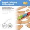 Bigjigs Rail Low Level Train Track Expansion Pack - 25pc Wooden Train Track for Train Sets, Quality Bigjigs Train Accessories, Compatible with Most Major Wooden Railway Brands view 3