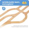 Bigjigs Rail Low Level Train Track Expansion Pack - 25pc Wooden Train Track for Train Sets, Quality Bigjigs Train Accessories, Compatible with Most Major Wooden Railway Brands view 4