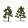 Woodland Scenics Ready Made Realistic Trees Light Green 2 Pack 1:0 Scale view 1
