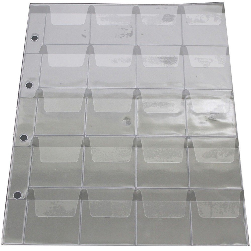 Teji CA-345S Coin Free Album, Spare Coin Free Pocket, 4 Columns, 5 Tiers, 5 Sheets