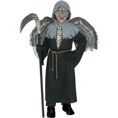 Boys Holloween Costume, Messenger of Death, Small 4-6X
