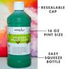Handy Art Washable Finger Paint, Green, 16 oz Bottl, Non Toxic Ages 3 & Up view 2