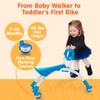 YBIKE Pewi Walking Ride On Toy - from Baby Walker to Toddler Ride On for Ages 9 Months to 3 Years Old, YPIW3, Blue view 4