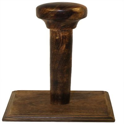 16.5" Wood Helmet Stand - Medieval Costume Armor Display