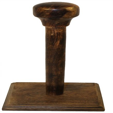 16.5" Wood Helmet Stand - Medieval Costume Armor Display