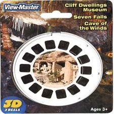 Scenic Colorado Cliff Dwellings Museum; 7 Falls; Cave of The Winds - ViewMaster 3 Reel Set