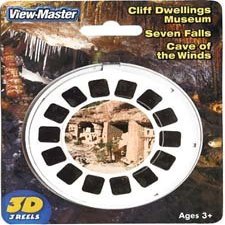 Scenic Colorado Cliff Dwellings Museum; 7 Falls; Cave of The Winds - ViewMaster 3 Reel Set