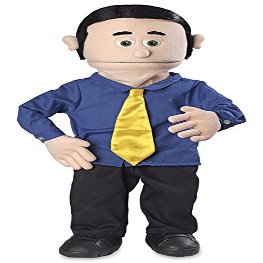 Silly Puppets 30" George, Peach Dad/Businessman, Professional Performance Puppet with Removable Legs, Full or Half Body