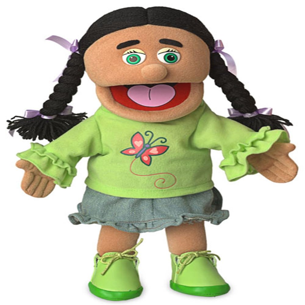 14" Jasmine, Hispanic Girl, Hand Puppet