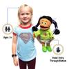 14" Jasmine, Hispanic Girl, Hand Puppet view 2