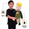 25" Eddie, Peach Boy, Full Body, Ventriloquist Style Puppet view 2