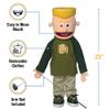 25" Eddie, Peach Boy, Full Body, Ventriloquist Style Puppet view 3