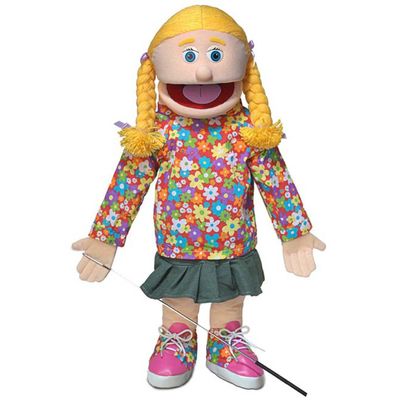 25" Cindy, Peach Girl, Full Body, Ventriloquist Style Puppet