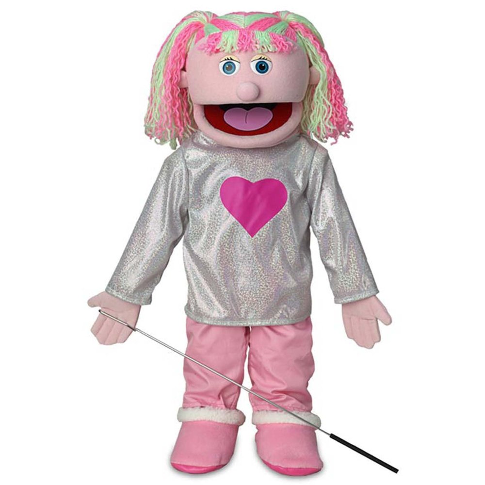 25" Kimmie, Pink Girl, Full Body, Ventriloquist Style Puppet