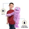 30" Purple Monster Puppet, Full Body Ventriloquist Style Puppet view 2