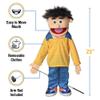 25" Bobby, Peach Boy, Full Body, Ventriloquist Style Puppet view 3