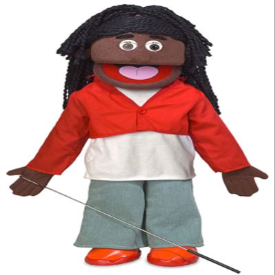 25" Sierra, Black Girl, Full Body, Ventriloquist Style Puppet