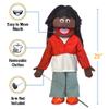 25" Sierra, Black Girl, Full Body, Ventriloquist Style Puppet view 3