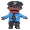 14" Policeman, Black Male, Hand Puppet view 1