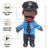 14" Policeman, Black Male, Hand Puppet view 3