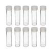 COIN STORAGE TUBES, round clear plastic w/ screw on tops for CENTS / PENNIES (Quantity of 10 tubes) view 1