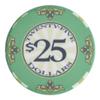 Brybelly Scroll Poker Chip Lightweight 10-gram Casino Grade Ceramic  Pack of 50 ($25 Green) view 1