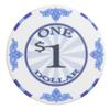 Brybelly Scroll Poker Chip Lightweight 10-gram Casino Grade Ceramic  Pack of 50 ($1 White) view 1