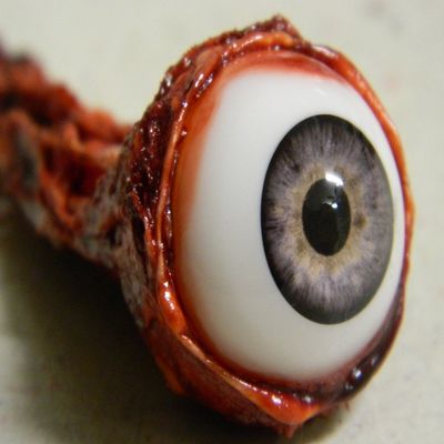 Dead Head Props Premium Life Size Ripped Out Eyeball Movie Quality Prop Halloween Prop Horror Prop - Gray