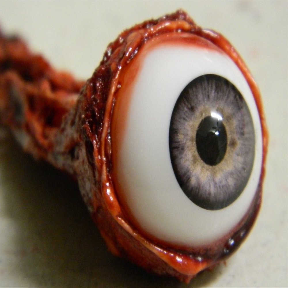 Dead Head Props Premium Life Size Ripped Out Eyeball Movie Quality Prop Halloween Prop Horror Prop - Gray