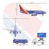 Daron Southwest Airlines Airport Playset with Die-Cast Metal Model Airplane with Plastic Parts, Cars and Transportation Toys for Kids Ages 3+ view 4