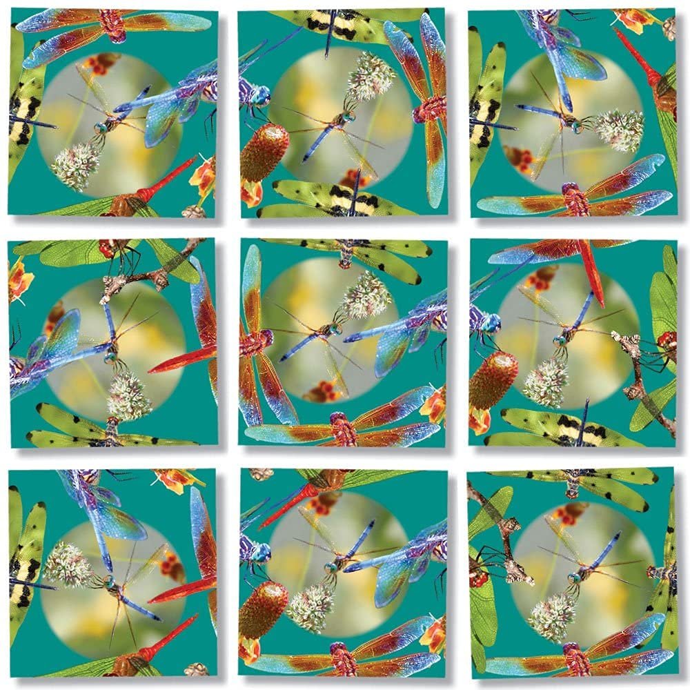 B. Dazzle - Dragonflies 9 Piece Scramble Square Puzzle - Challenging Brain Teaser for Children & Adults-Boosts Cognitive Function & Problem Solving