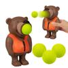 Hog Wild Bear Ball Popper Toy - Holiday Stocking Stuffer Includes 4 Soft Foam Balls - Squeeze to Pop Air Powered Balls Up to 20 Feet - for Indoor/Outdoor Play - Gift for Kids, Girls, Boys view 1