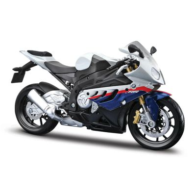 Maisto 1/12 BMW S1000Rr Motorcycle, White/Red/Blue Multi