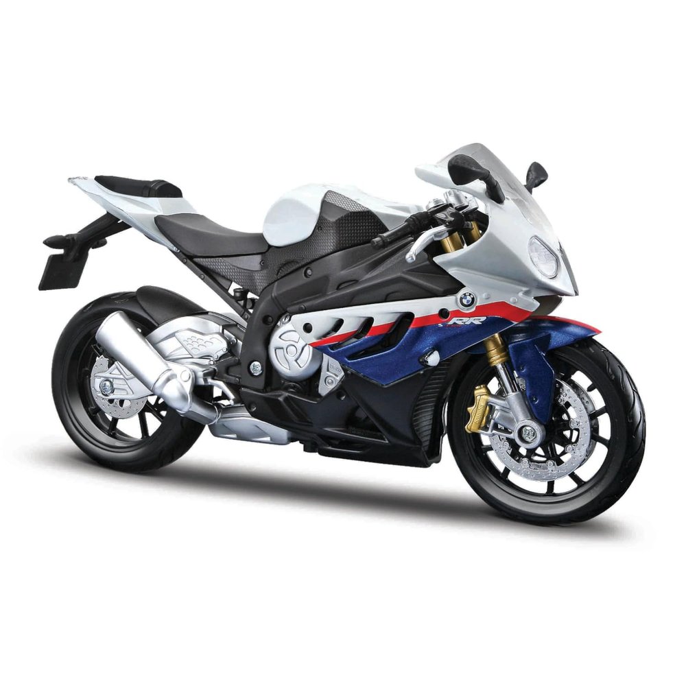 Maisto 1/12 BMW S1000Rr Motorcycle, White/Red/Blue Multi