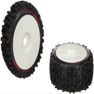 Jamara 054803 Soft Tyre Plus Rim for 1/8 B-Pioneer Buggy Competition (2-Piece)