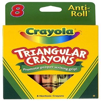 20 Pack CRAYOLA LLC FORMERLY BINNEY & SMITH CRAYOLA TRIANGULAR CRAYONS 8 COUNT