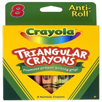 20 Pack CRAYOLA LLC FORMERLY BINNEY & SMITH CRAYOLA TRIANGULAR CRAYONS 8 COUNT
