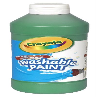 16 Pack CRAYOLA LLC FORMERLY BINNEY & SMITH CRAYOLA WASHABLE PAINT 16 OZ GREEN