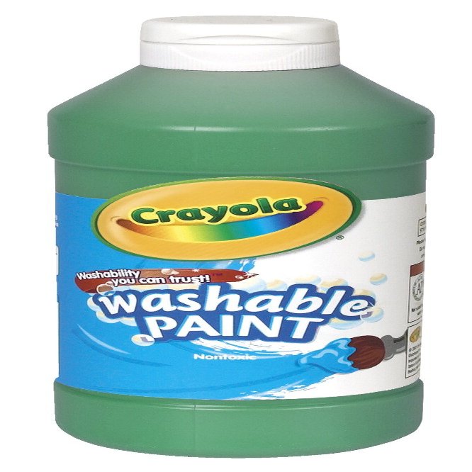 16 Pack CRAYOLA LLC FORMERLY BINNEY & SMITH CRAYOLA WASHABLE PAINT 16 OZ GREEN
