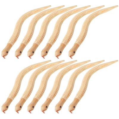 Fun Express DIY Wooden Snakes - Set of 12 - Crafts for Kids and Party Activities - VBS Vacation Bible School Supplies/Decor