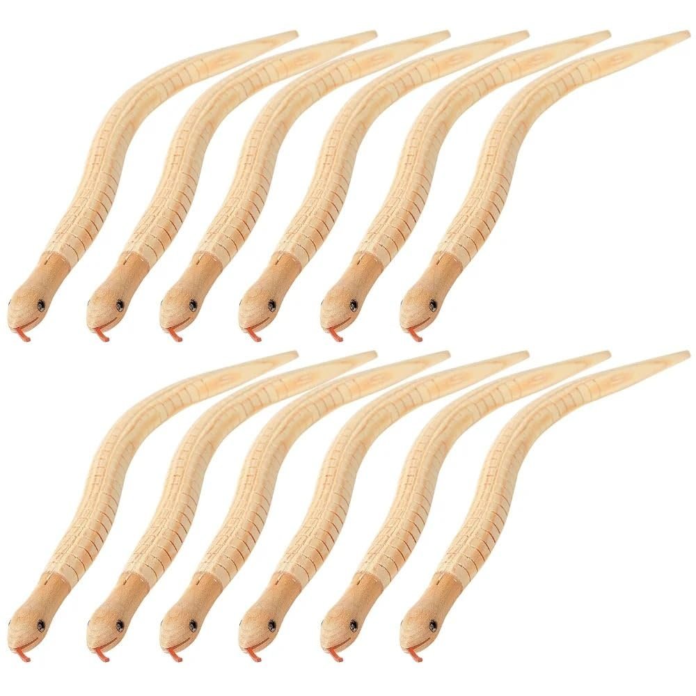 Fun Express DIY Wooden Snakes - Set of 12 - Crafts for Kids and Party Activities - VBS Vacation Bible School Supplies/Decor